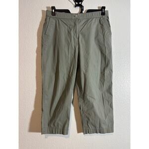 Chico's Size 1.5 (Medium US 10) Sage Green Earthy Cropped Casual Chino Pants